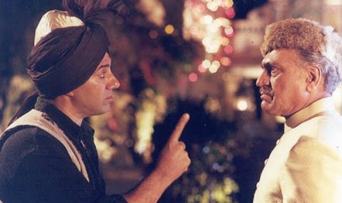 Sunny Deol with Amresh Puri In Gadar Aik Prem Katha. One of the best 1947 partition movies.